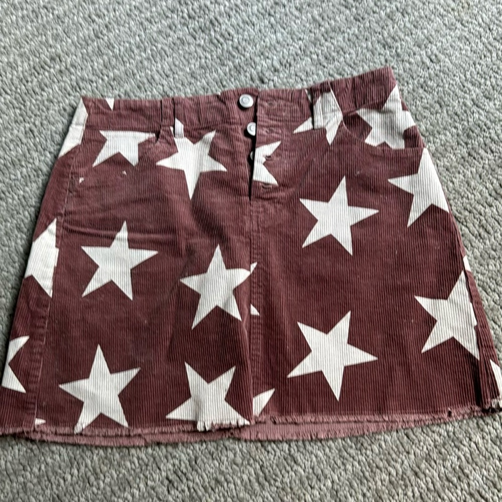 Corduroy Star Skirt